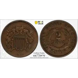 1864 2C Large Motto, BN (2)