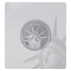PAMP 1.5 oz Silver Lady Liberty 2022 Solomon Islands $4 Coin in Assay Card